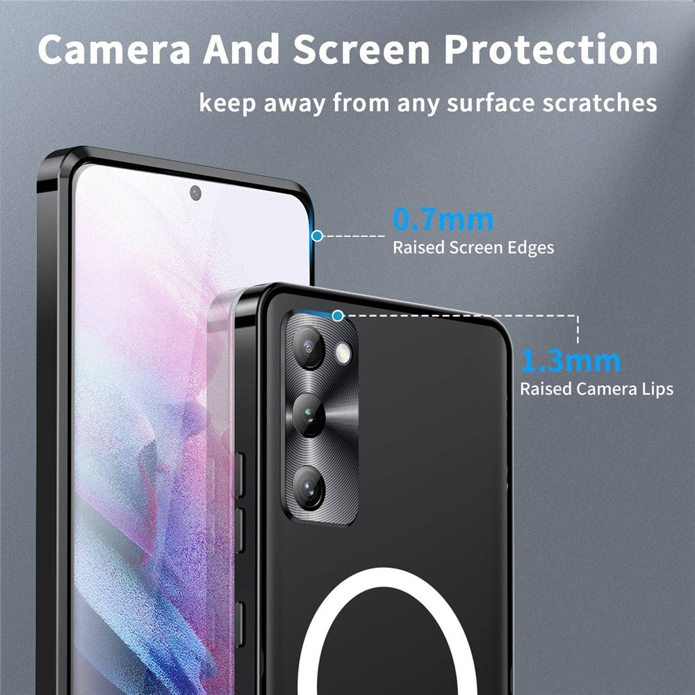 Galaxy S20 FE 5G / S20 FE / S20 FE 2022 / S20 Lite magnetische Hülle mit Metallkante & Kameraschutz