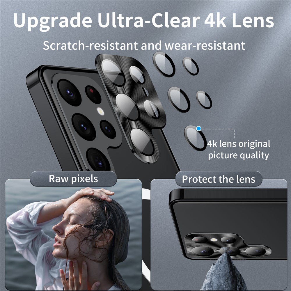 Galaxy S23 Ultra magnetische Hülle mit Metallkante & Kameraschutz