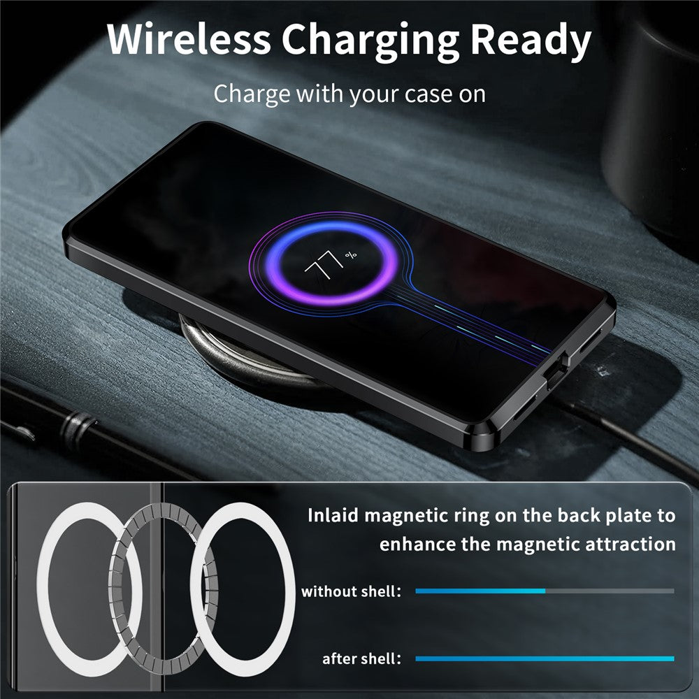 Galaxy S23 Ultra magnetische Hülle mit Metallkante & Kameraschutz
