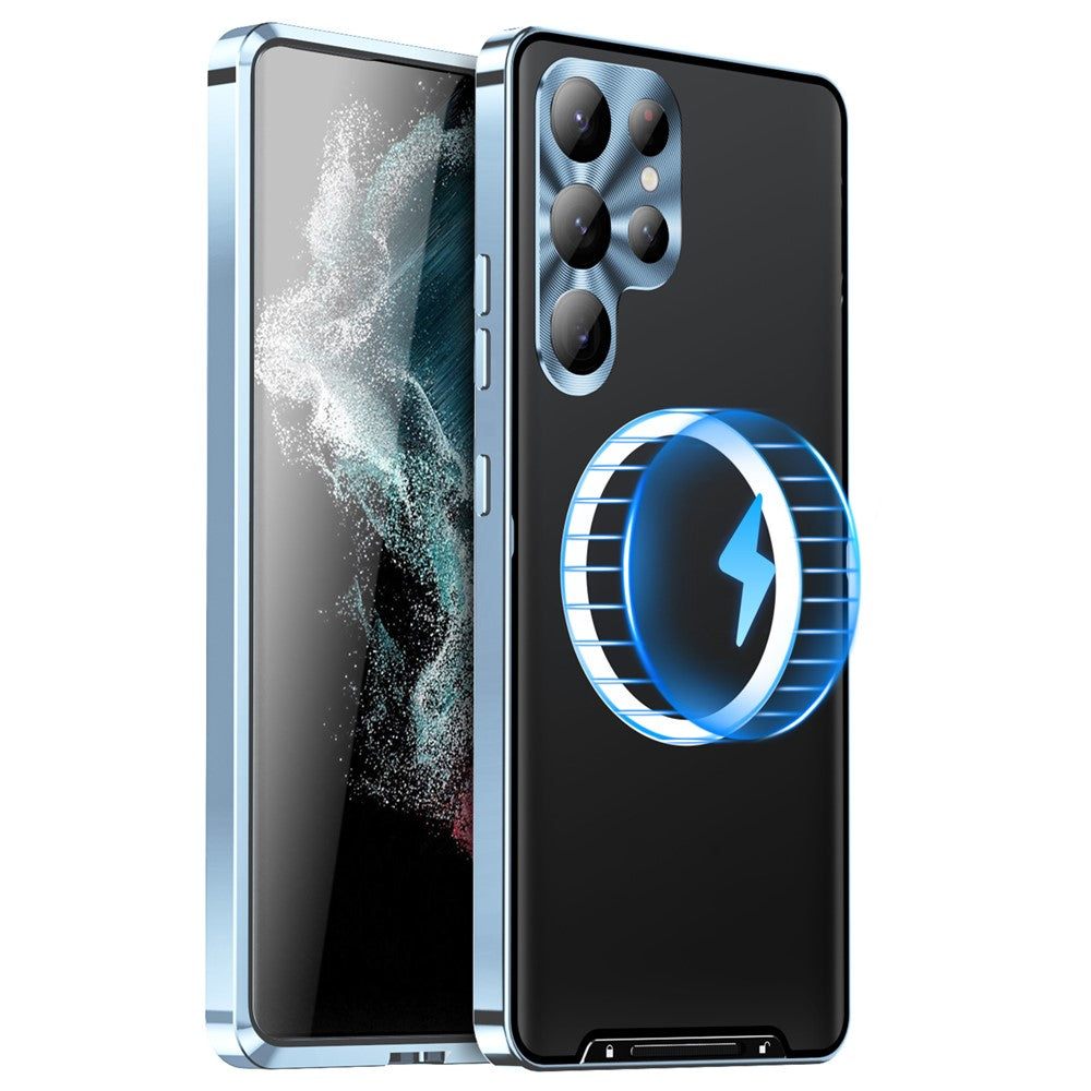 Galaxy S23 Ultra magnetische Hülle mit Metallkante & Kameraschutz