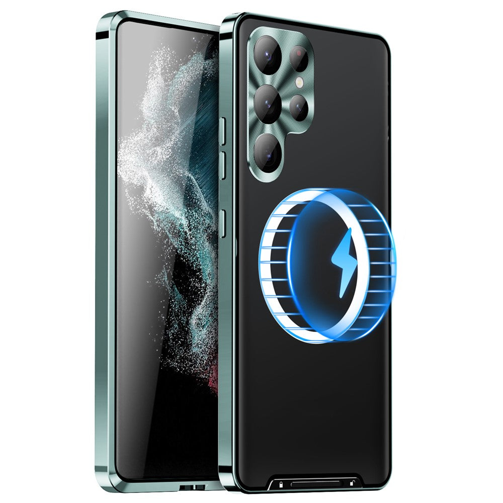 Galaxy S23 Ultra magnetische Hülle mit Metallkante & Kameraschutz