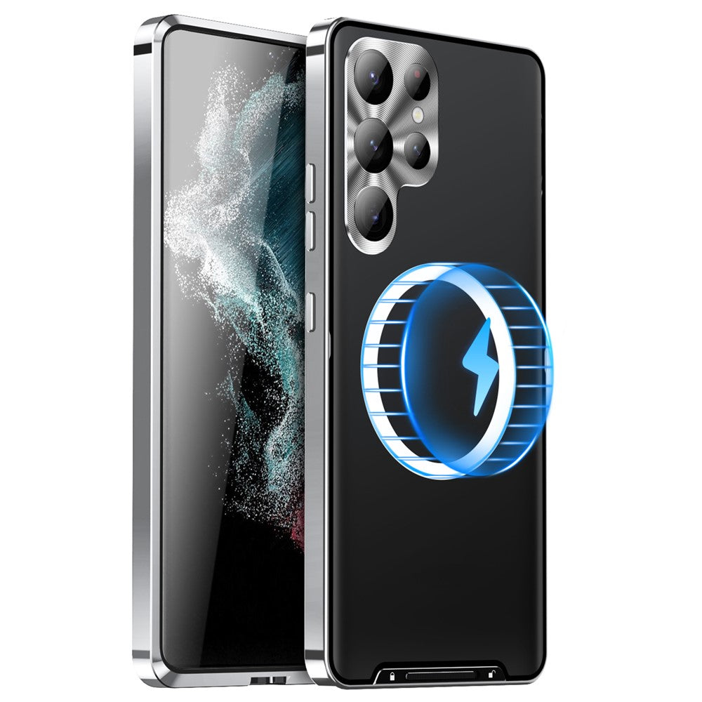 Galaxy S23 Ultra magnetische Hülle mit Metallkante & Kameraschutz