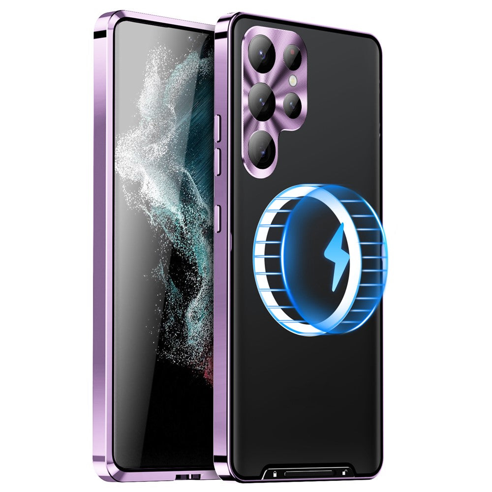Galaxy S23 Ultra magnetische Hülle mit Metallkante & Kameraschutz
