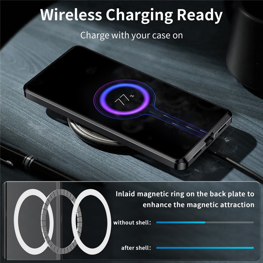 Galaxy S23 Plus magnetische Hülle mit Metallkante & Kameraschutz