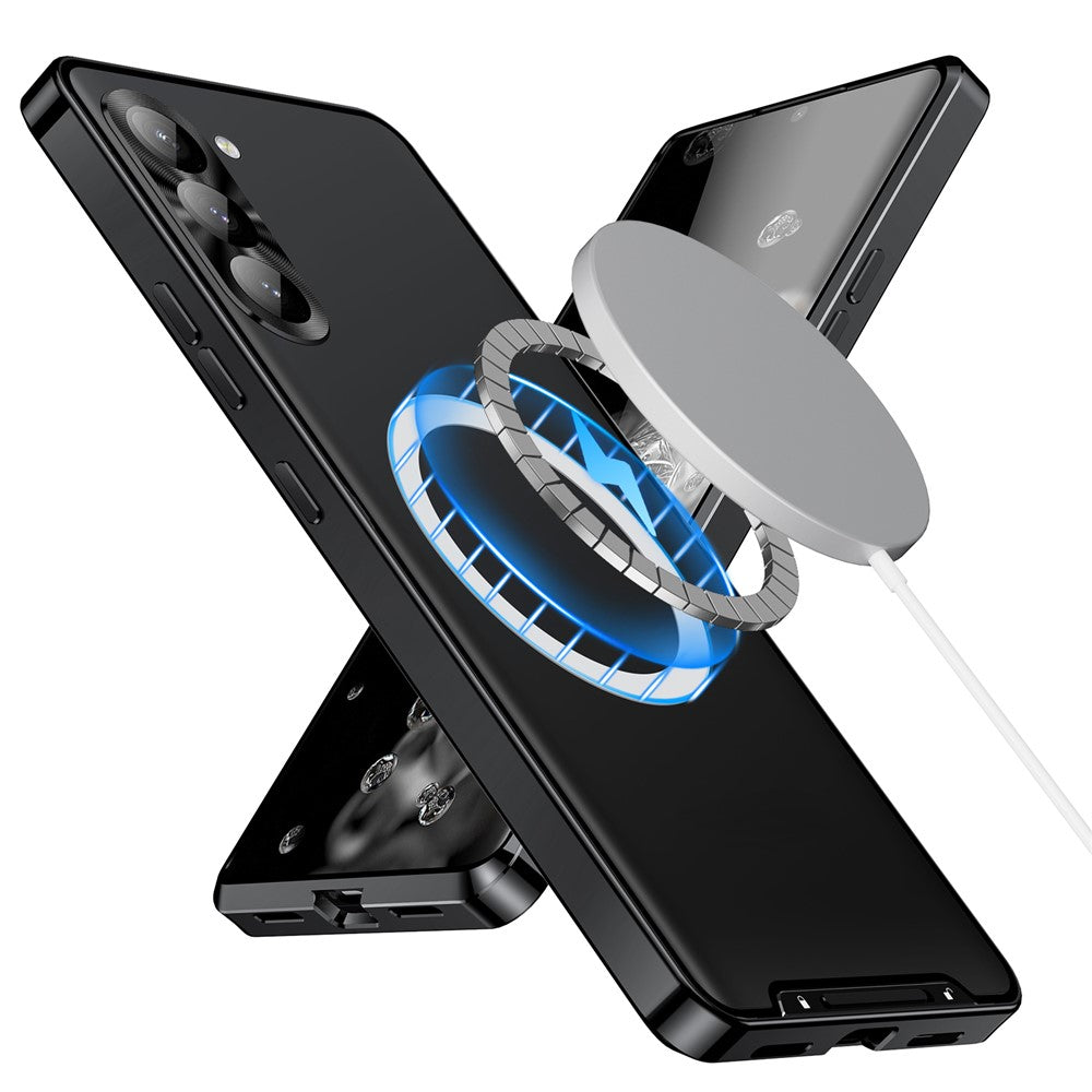 Galaxy S23 magnetische Hülle mit Metallkante & Kameraschutz