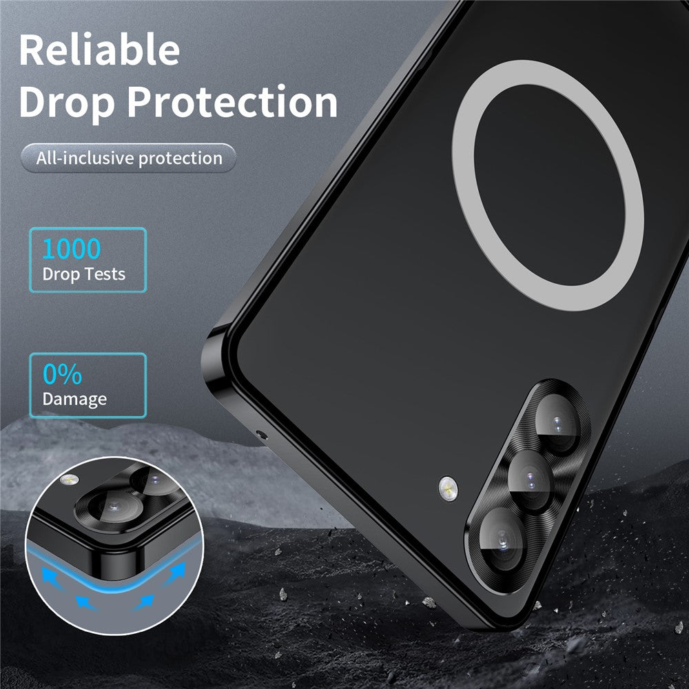 Galaxy S23 magnetische Hülle mit Metallkante & Kameraschutz