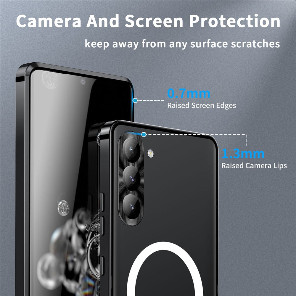 Galaxy S23 magnetische Hülle mit Metallkante & Kameraschutz