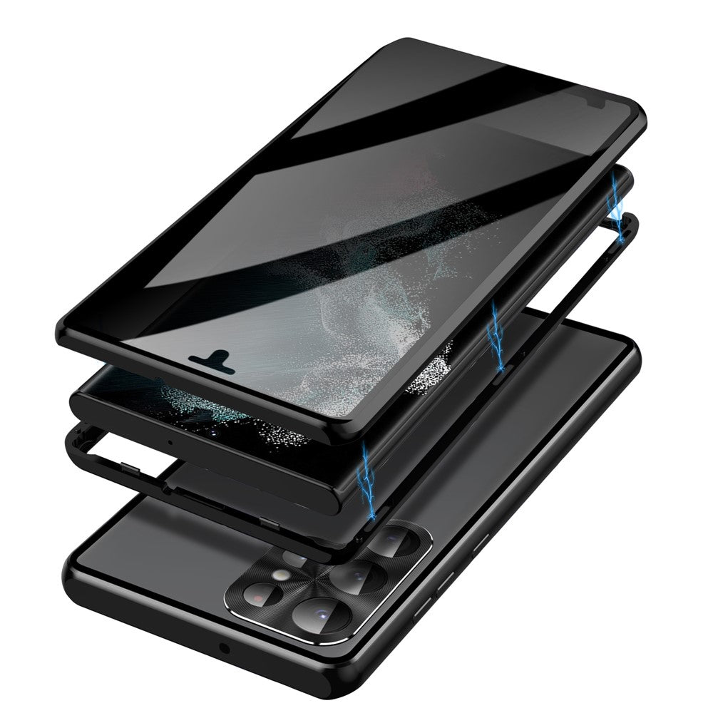 Galaxy S23 Ultra Anti-Spy-Hülle mit gehärtetem Glas