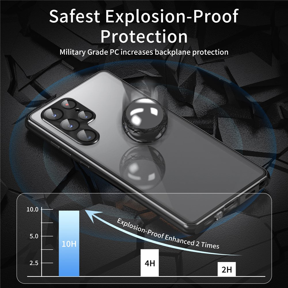 Galaxy S23 Ultra Anti-Spy-Hülle mit gehärtetem Glas