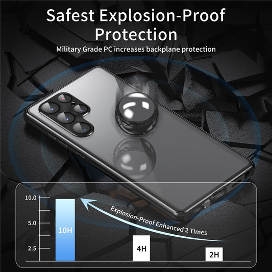 Galaxy S23 Ultra Anti-Spy-Hülle mit gehärtetem Glas