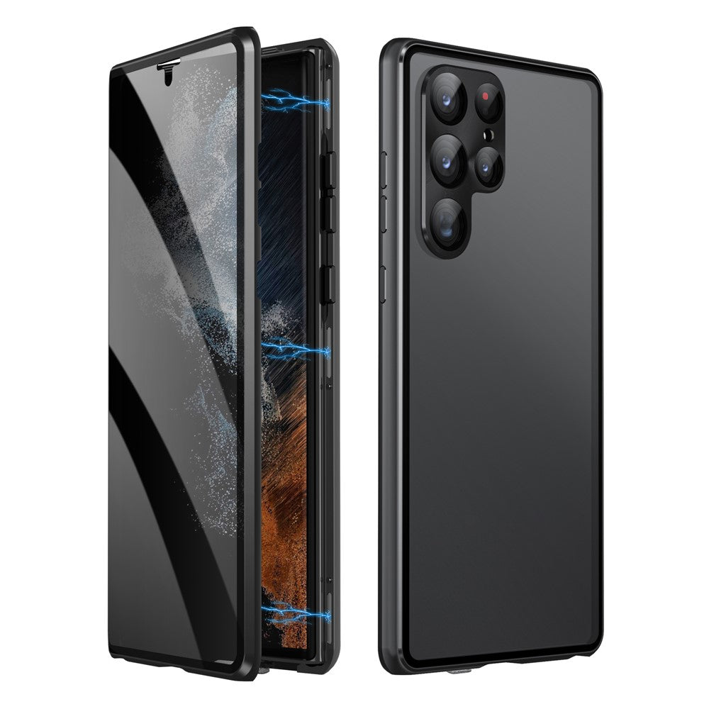 Galaxy S23 Ultra Anti-Spy-Hülle mit gehärtetem Glas