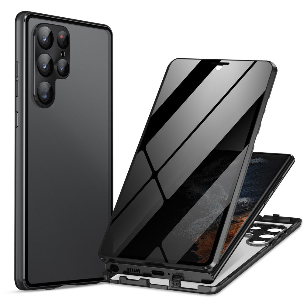 Galaxy S23 Ultra Anti-Spy-Hülle mit gehärtetem Glas
