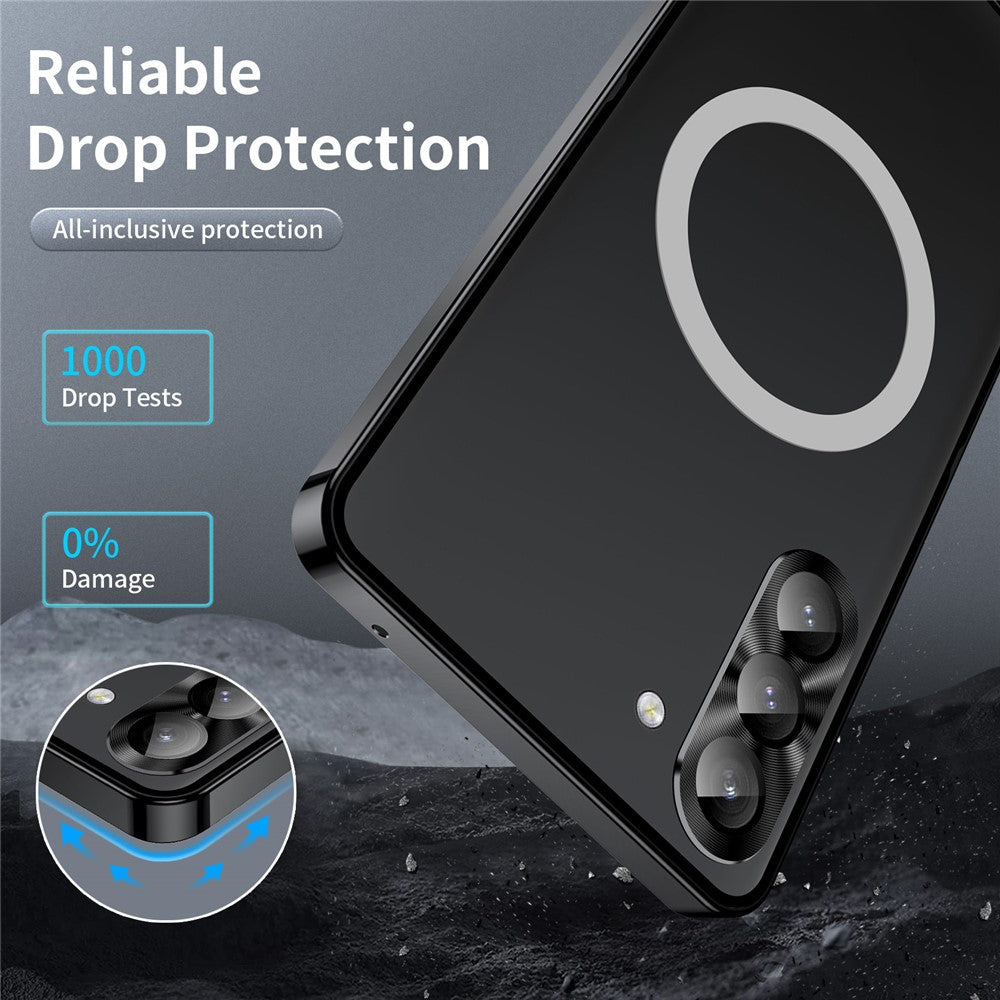 Galaxy S23 FE magnetische Hülle mit Metallkante & Kameraschutz