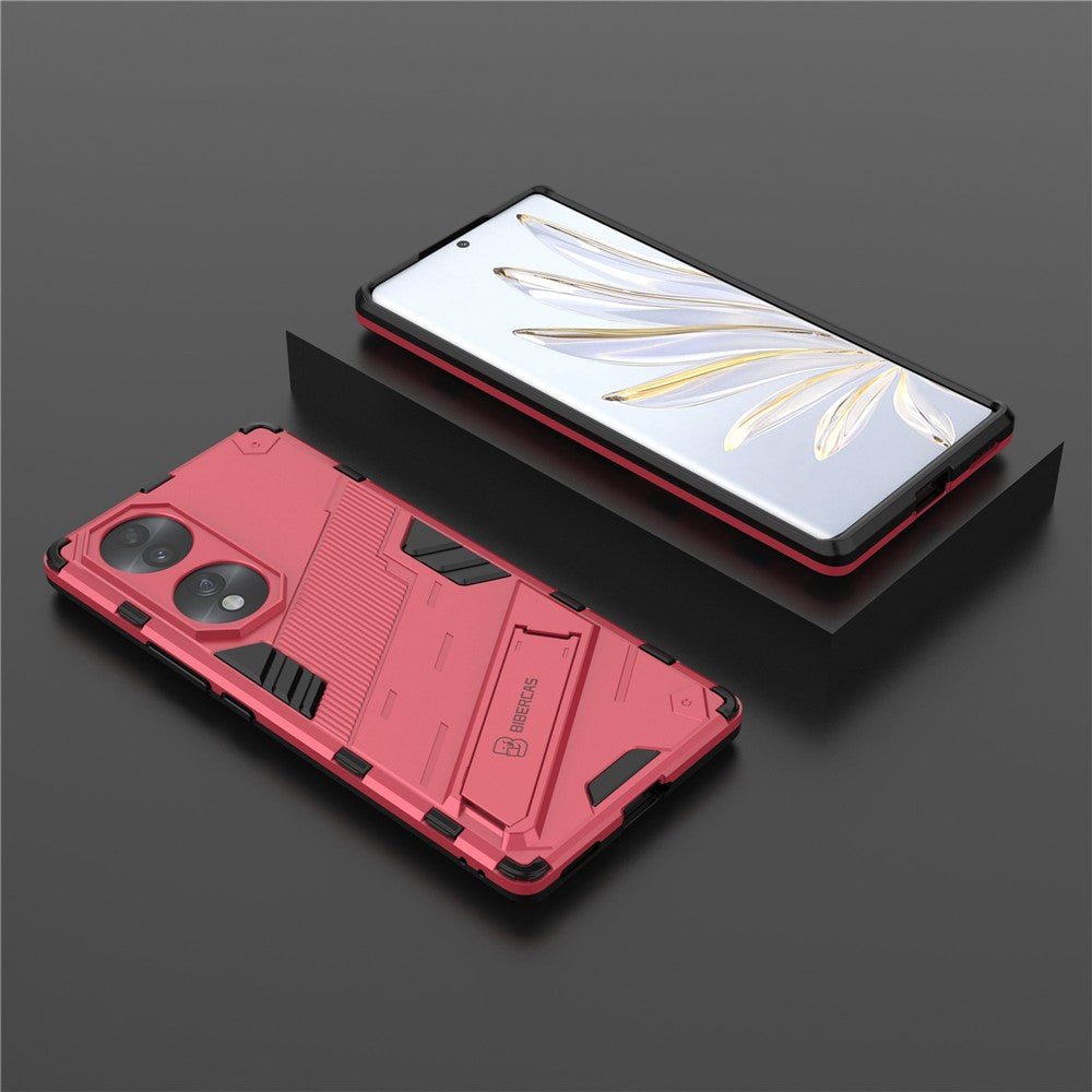 For Honor 70 5G TPU+PC Shock Absorption Cover Kickstand Phone Case Protector