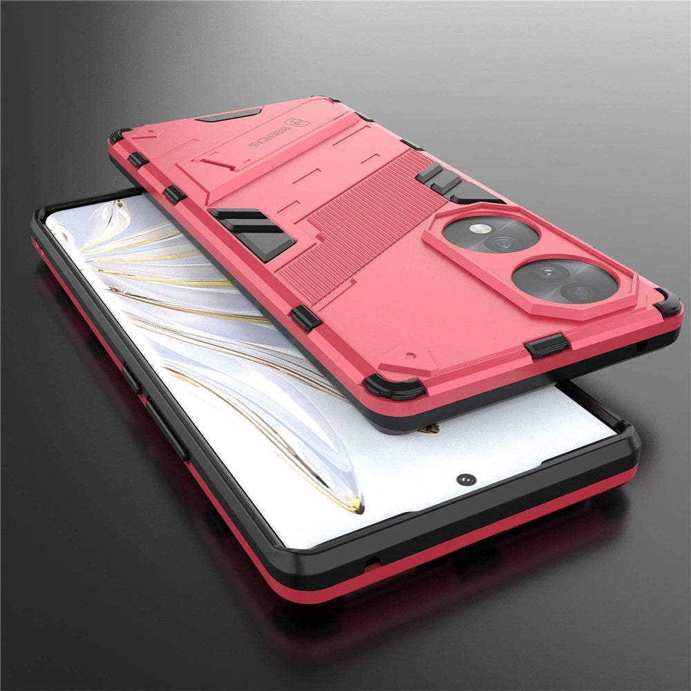 For Honor 70 5G TPU+PC Shock Absorption Cover Kickstand Phone Case Protector