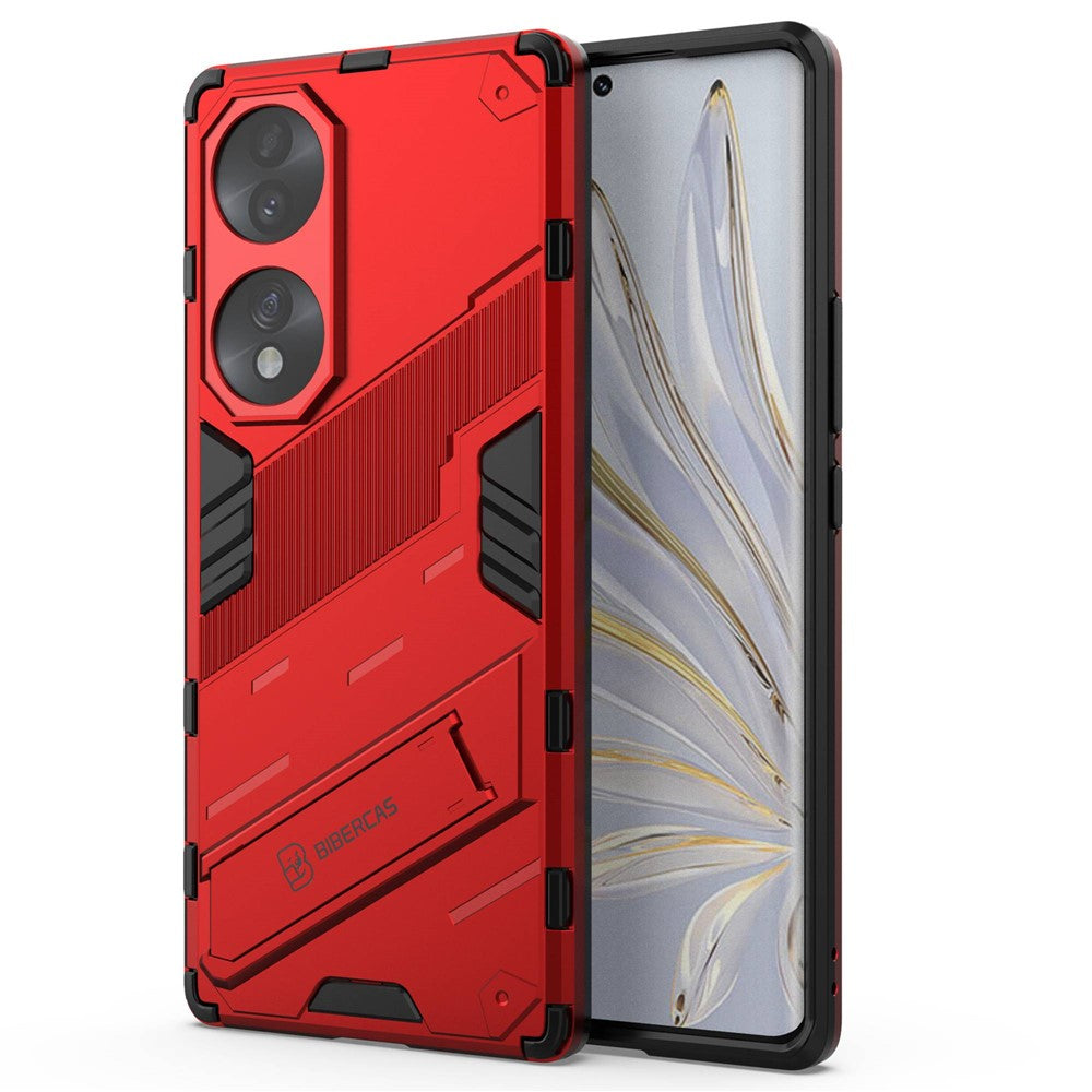 For Honor 70 5G TPU+PC Shock Absorption Cover Kickstand Phone Case Protector