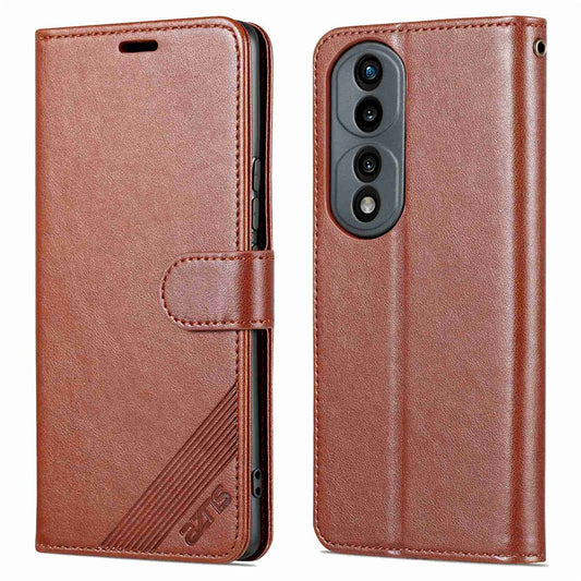 Honor 70 5G Handyhülle – AZNS Kratzfeste, strukturierte PU-Leder-Brieftaschenhülle, Fallschutz-Magnet-Folio, stoßfeste , Ständer, Kartenhalter