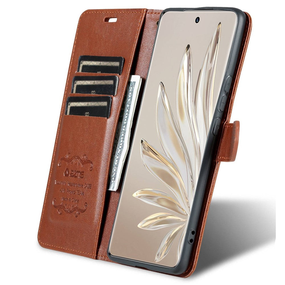 AZNS For Honor 70 5G Anti-scratch Textured PU Leather Wallet Case Anti-drop Magnetic Folio Shockproof Phone Cover Stand Card Holder
