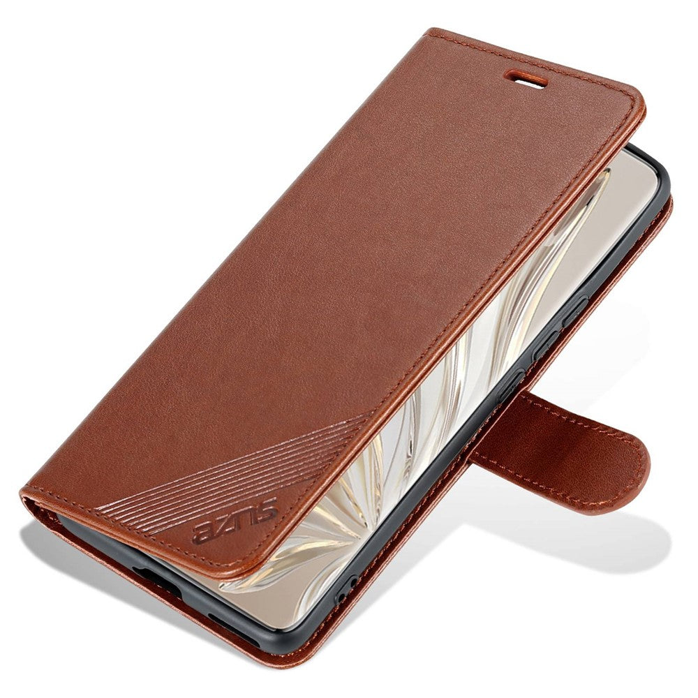 AZNS For Honor 70 5G Anti-scratch Textured PU Leather Wallet Case Anti-drop Magnetic Folio Shockproof Phone Cover Stand Card Holder