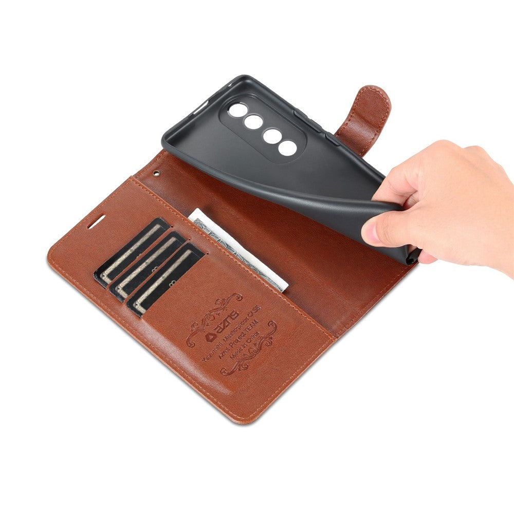 AZNS For Honor 70 5G Anti-scratch Textured PU Leather Wallet Case Anti-drop Magnetic Folio Shockproof Phone Cover Stand Card Holder