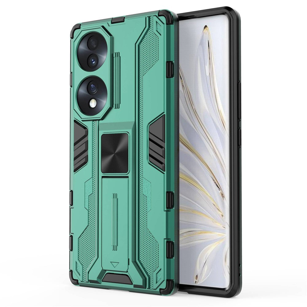 For Honor 70 5G Phone Case Kickstand Hard PC Soft TPU Dual Layer Anti-Slip Rugged Protective Cover