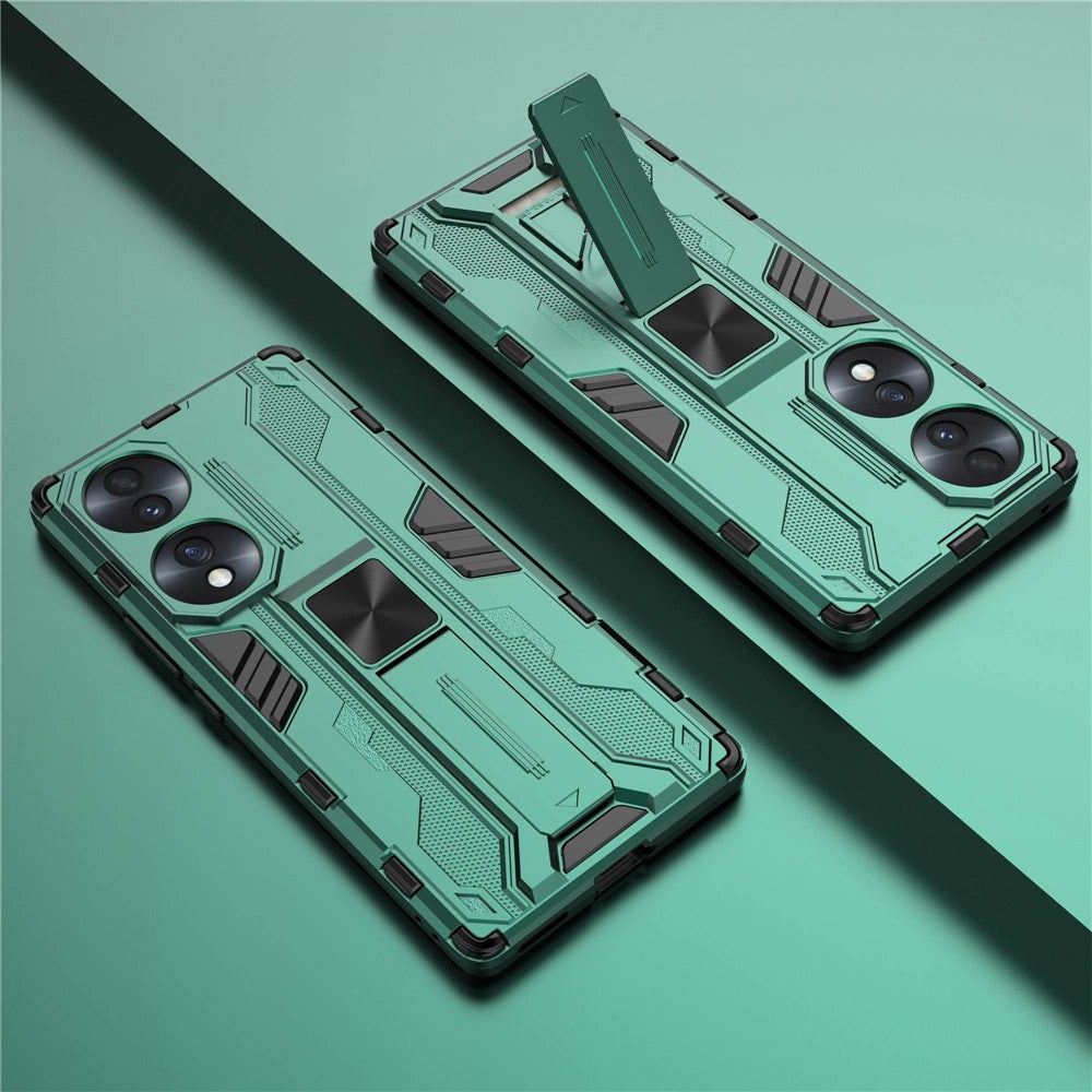 For Honor 70 5G Phone Case Kickstand Hard PC Soft TPU Dual Layer Anti-Slip Rugged Protective Cover