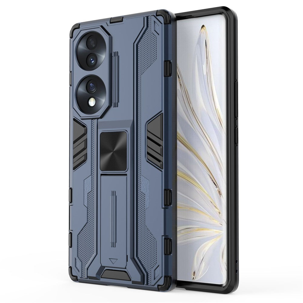 For Honor 70 5G Phone Case Kickstand Hard PC Soft TPU Dual Layer Anti-Slip Rugged Protective Cover
