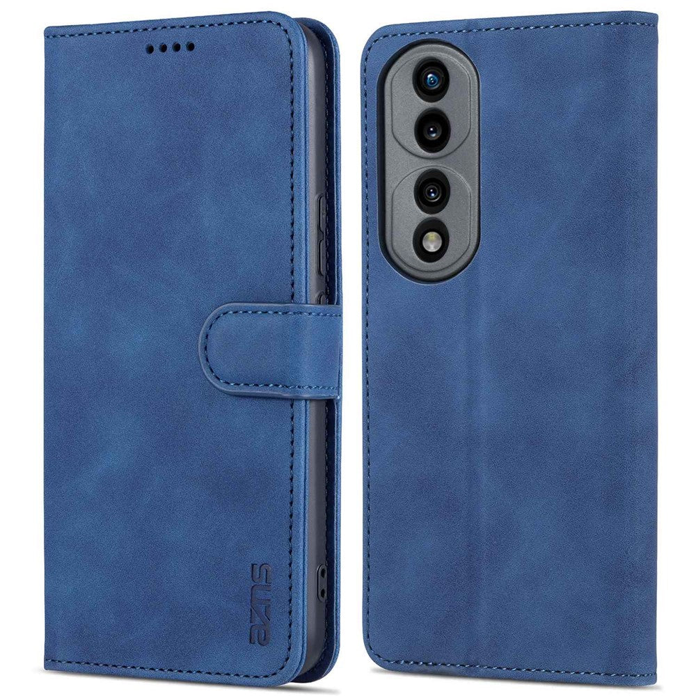 AZNS Stand Phone Case for Honor 70 5G, PU Leather TPU Shockproof Wallet Cover