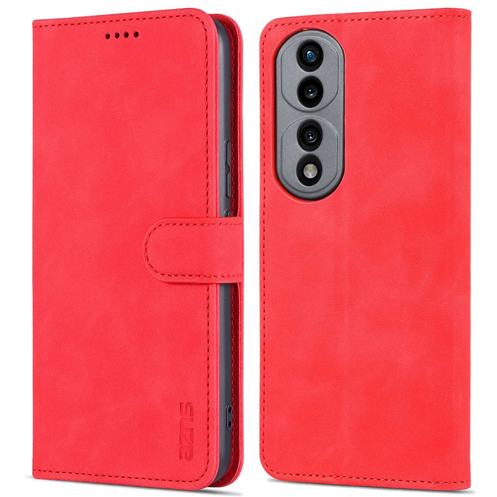 AZNS Stand Phone Case for Honor 70 5G, PU Leather TPU Shockproof Wallet Cover