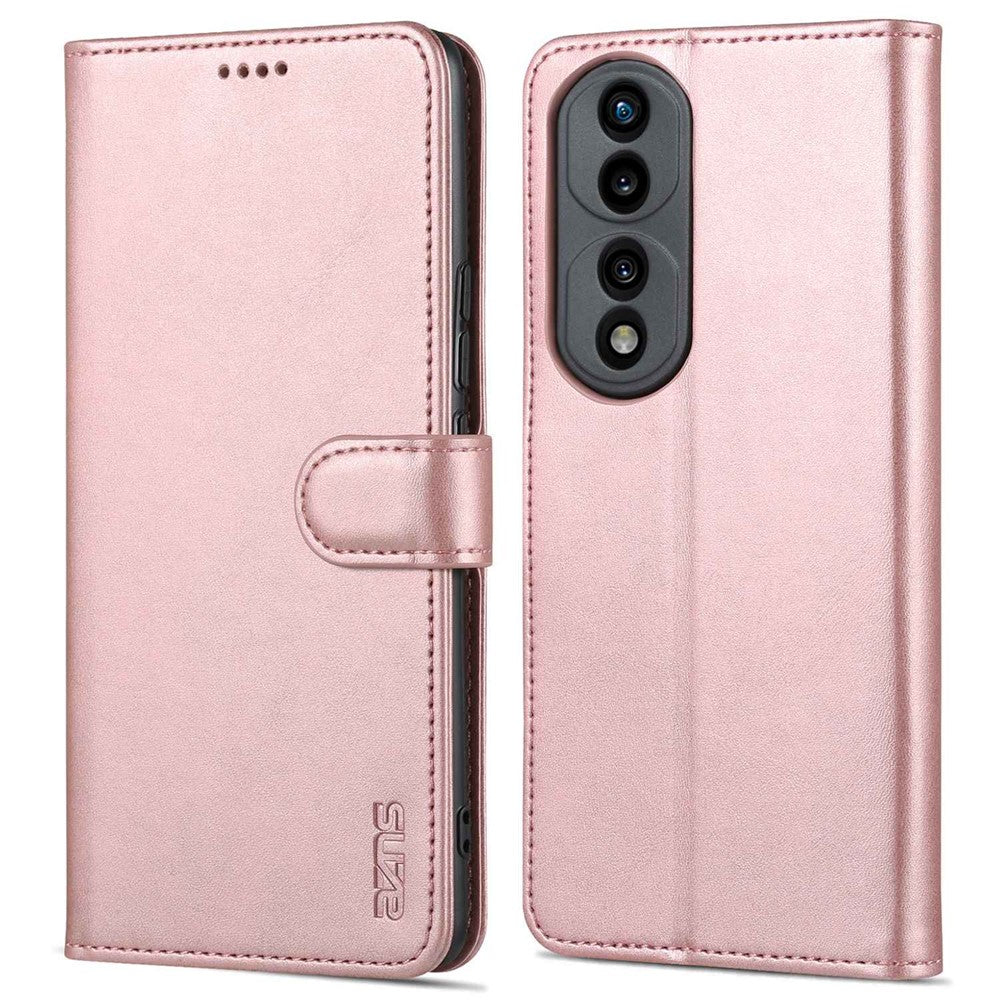 AZNS Stand Phone Case for Honor 70 5G, PU Leather TPU Shockproof Wallet Cover