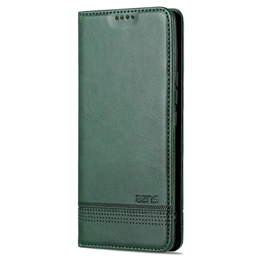 AZNS For Honor 70 5G Shockproof PU Leather Wallet Flip Cover Hidden Magnetic Absorption Stand Folio Phone Case
