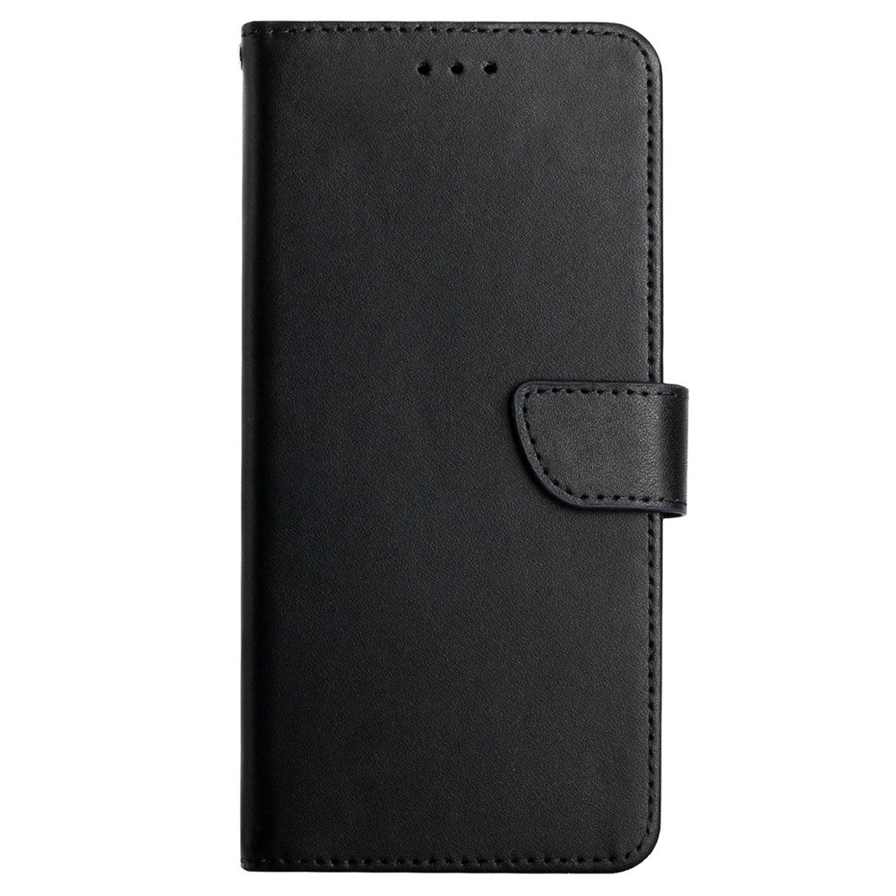 Anti-drop Phone Case for Honor 70 5G, Nappa Texture Genuine Leather Magnetic Closure Stand Scratch-resistant Phone Cover