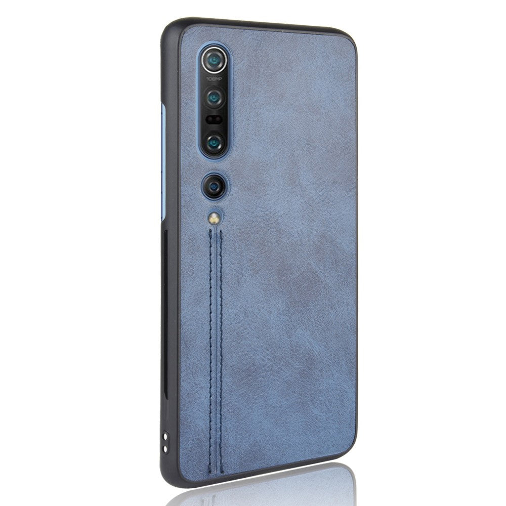 PU Leather Coated PC + TPU Hybrid Phone Case for Xiaomi Mi 10