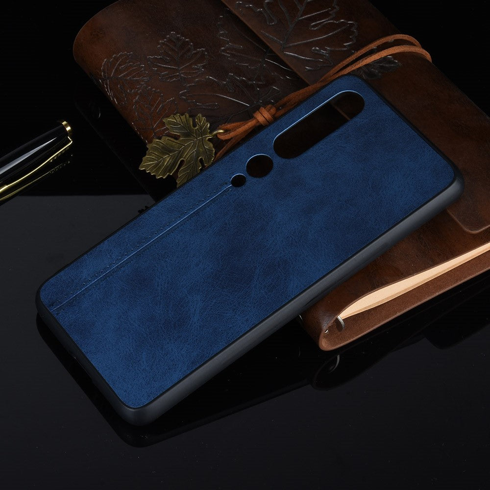 PU Leather Coated PC + TPU Hybrid Phone Case for Xiaomi Mi 10