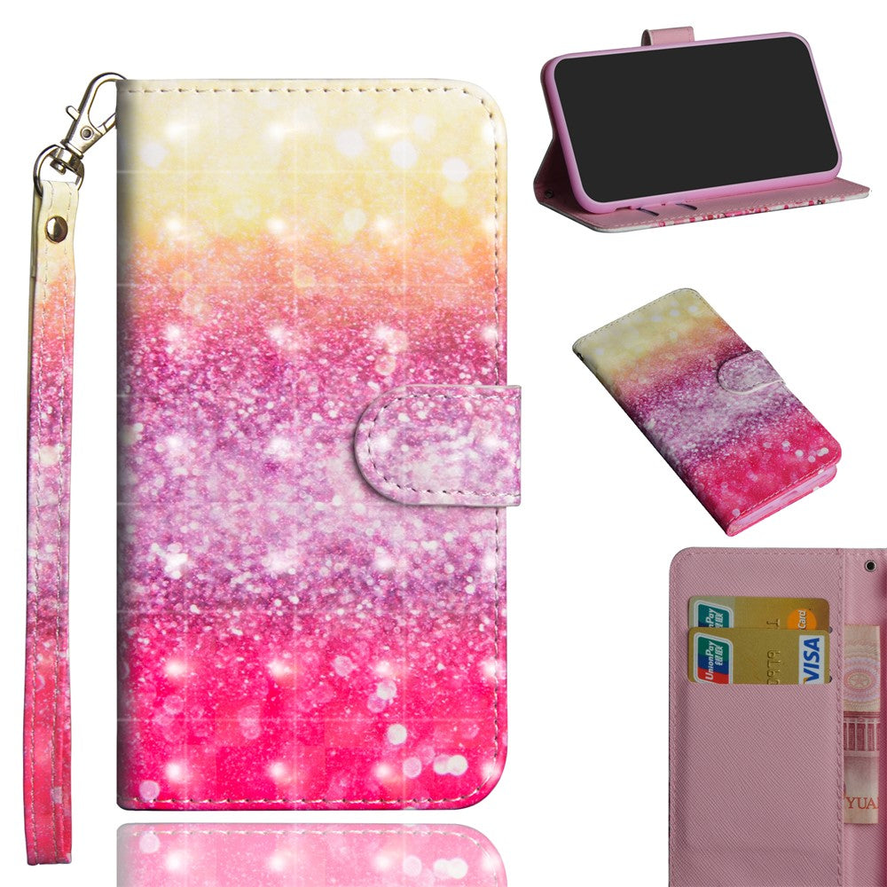 Light Spot Decor Pattern Printing Leather Case for Xiaomi Poco X3/Poco X3 NFC