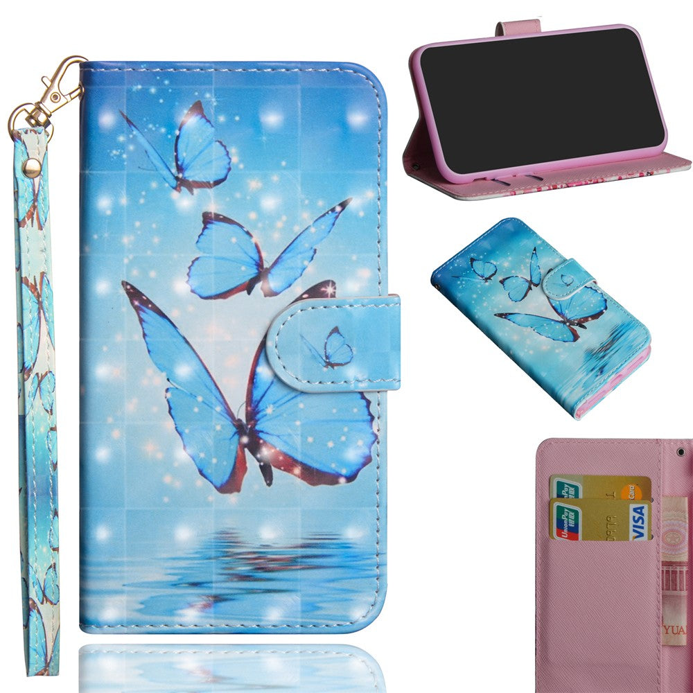 Light Spot Decor Pattern Printing Leather Case for Xiaomi Poco X3/Poco X3 NFC