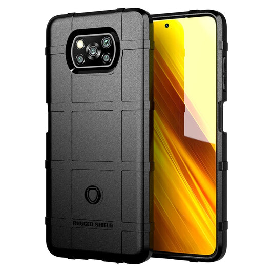 Thicken TPU Cover Shock Resistant Square Grid Texture Phone Casing for Xiaomi Poco X3 NFC/Xiaomi Poco X3