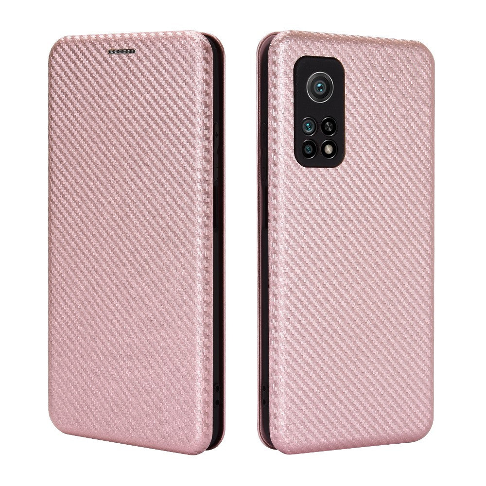 Carbon Fiber Texture Auto-absorbed Leather Case for Xiaomi Mi 10T 5G/10T Pro 5G/Redmi K30S Shell