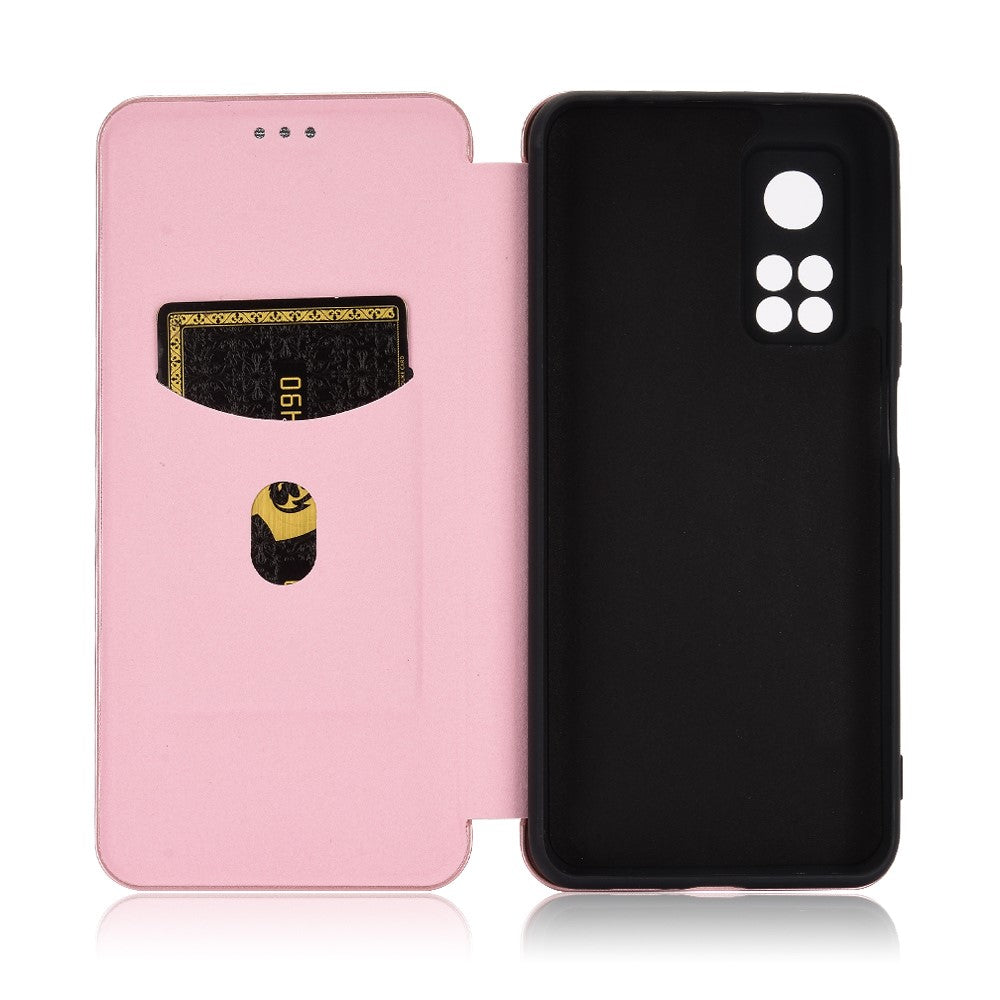 Carbon Fiber Texture Auto-absorbed Leather Case for Xiaomi Mi 10T 5G/10T Pro 5G/Redmi K30S Shell