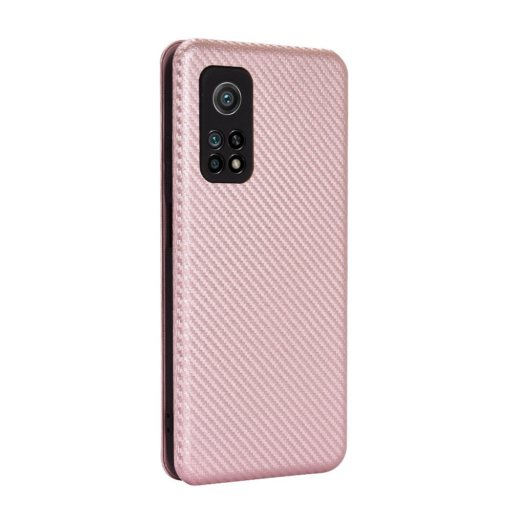 Carbon Fiber Texture Auto-absorbed Leather Case for Xiaomi Mi 10T 5G/10T Pro 5G/Redmi K30S Shell