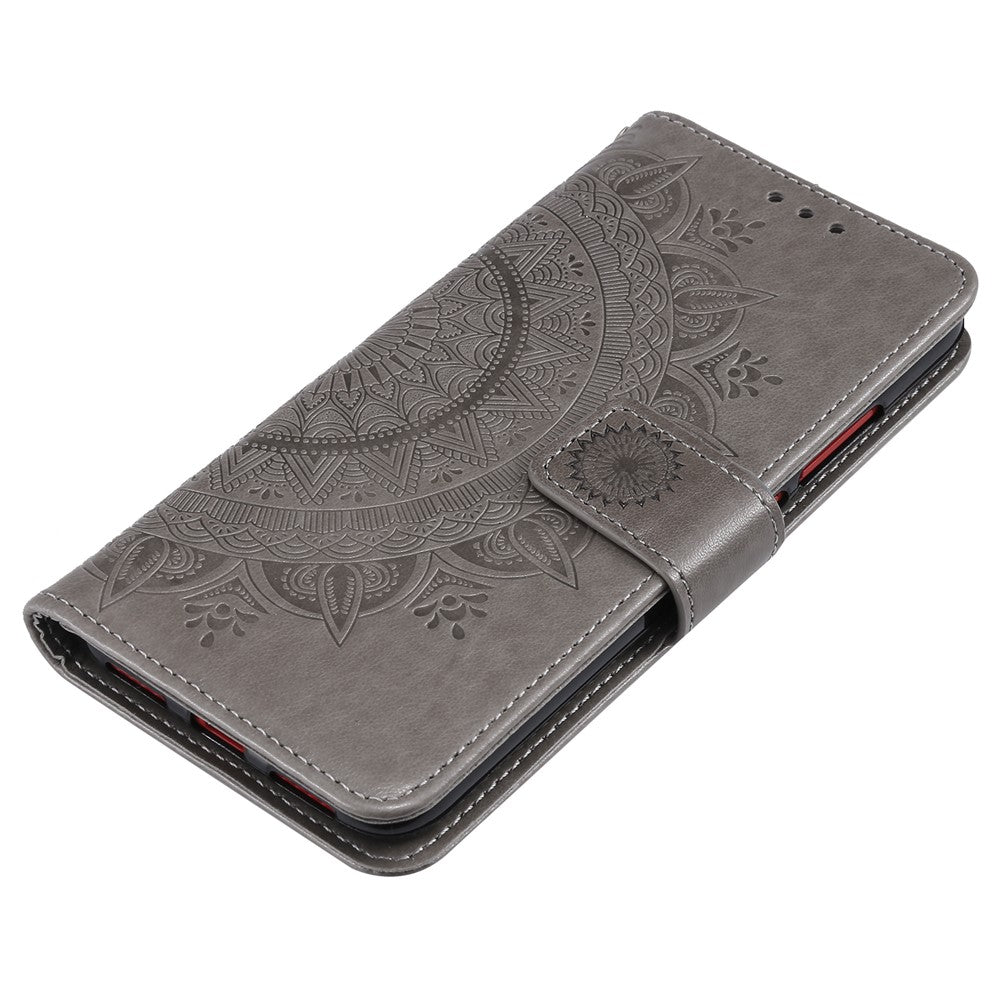 Imprinted Mandala Flower Wallet Leather Case with Strap for Xiaomi Poco X3 NFC / Poco X3 / X3 pro