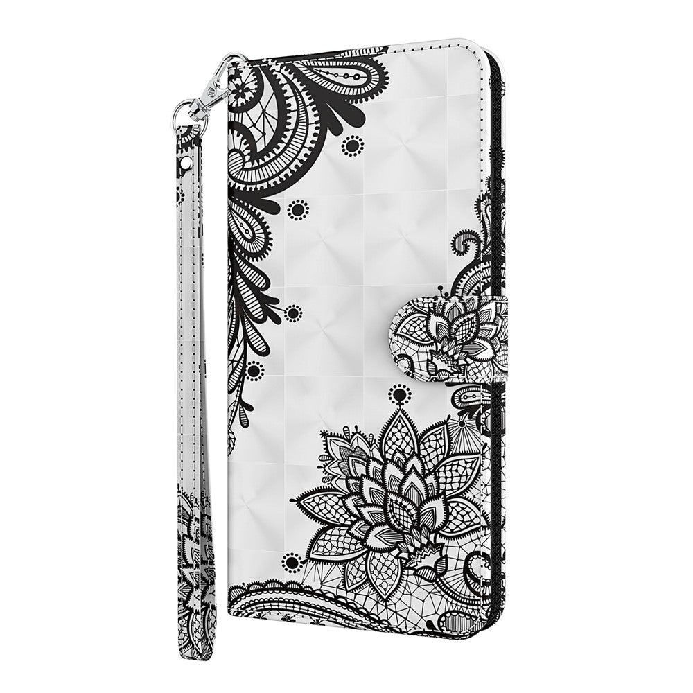 Wallet Stand Case for Xiaomi Mi 10T 5G/10T Pro 5G/Redmi K30S Pattern Printing Leather Shell with Lanyard