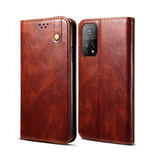 Waxy Crazy Horse Texture TPU + PU Leather Case for Xiaomi Mi 10T Pro 5G/Redmi K30S / Mi 10T 5G