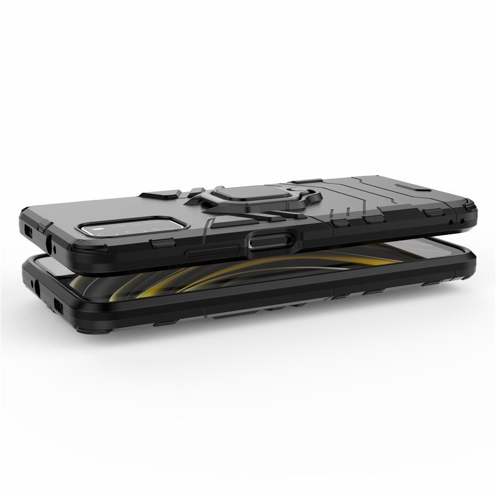 For Xiaomi Poco M3 Cool Guard PC + TPU Hybrid Mobile Case with Foldable Kickstand