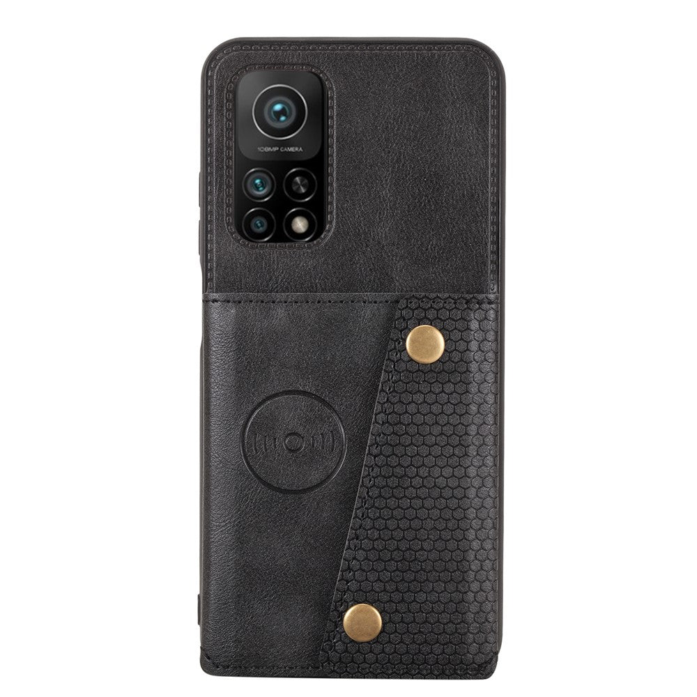 PU Leather Coated TPU Shell [Built-in Vehicle Magnetic Sheet] with Card Pocket for Xiaomi Mi 10T 5G/Mi 10T Pro 5G/Redmi K30S