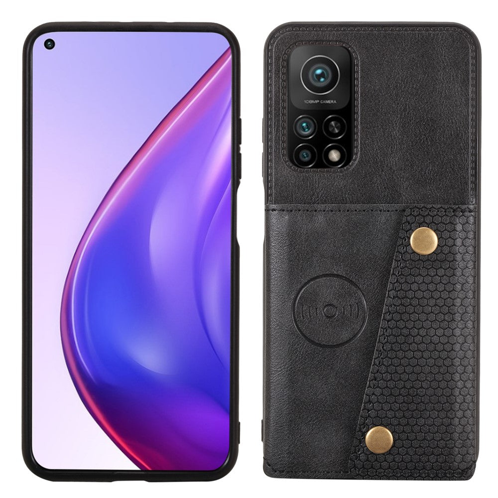 PU Leather Coated TPU Shell [Built-in Vehicle Magnetic Sheet] with Card Pocket for Xiaomi Mi 10T 5G/Mi 10T Pro 5G/Redmi K30S