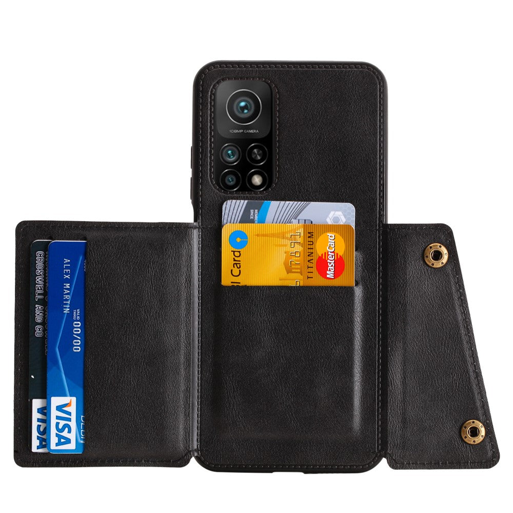 PU Leather Coated TPU Shell [Built-in Vehicle Magnetic Sheet] with Card Pocket for Xiaomi Mi 10T 5G/Mi 10T Pro 5G/Redmi K30S