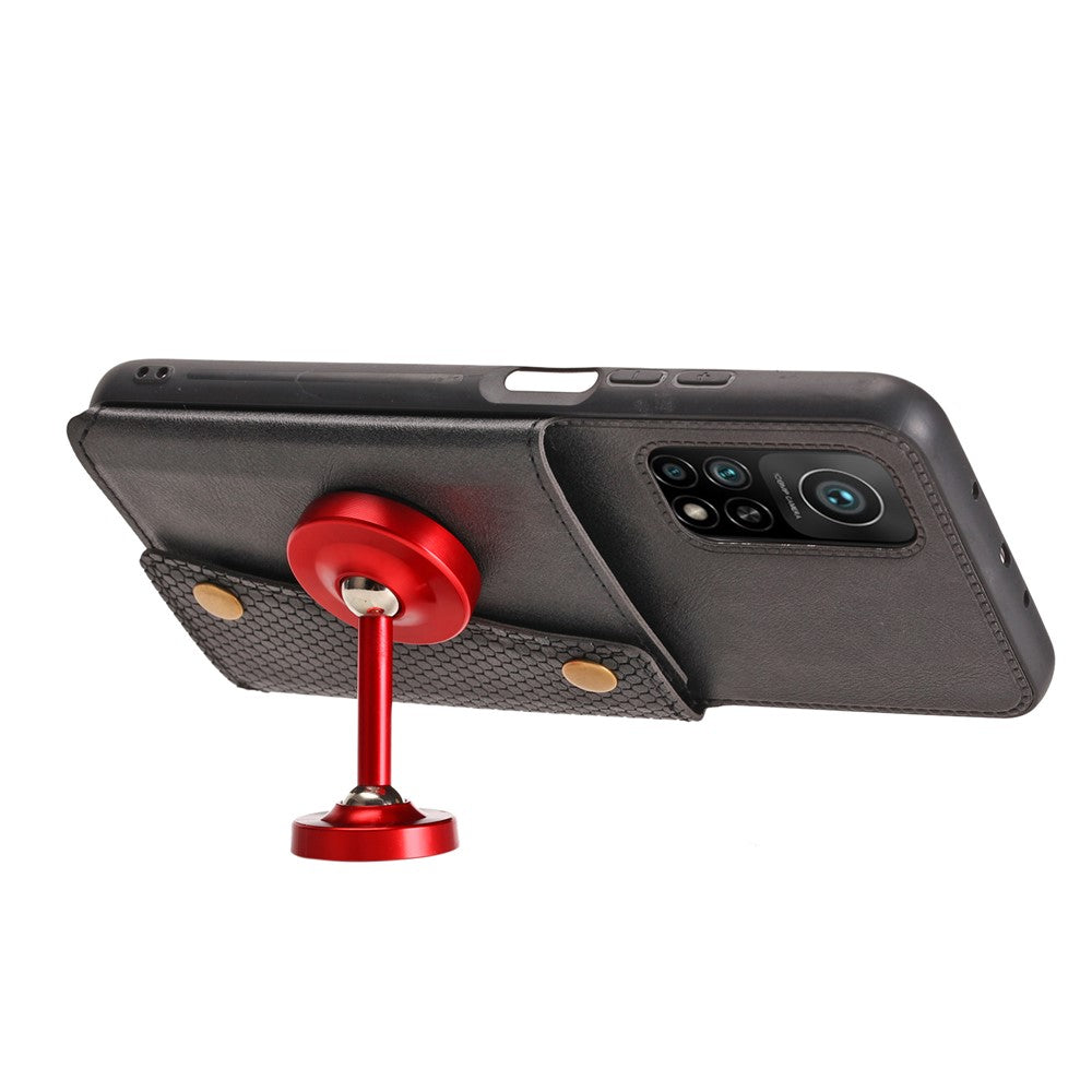 PU Leather Coated TPU Shell [Built-in Vehicle Magnetic Sheet] with Card Pocket for Xiaomi Mi 10T 5G/Mi 10T Pro 5G/Redmi K30S