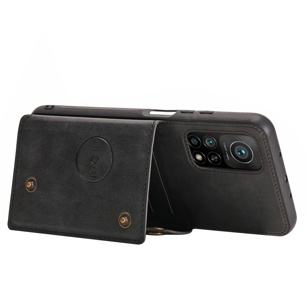 PU Leather Coated TPU Shell [Built-in Vehicle Magnetic Sheet] with Card Pocket for Xiaomi Mi 10T 5G/Mi 10T Pro 5G/Redmi K30S