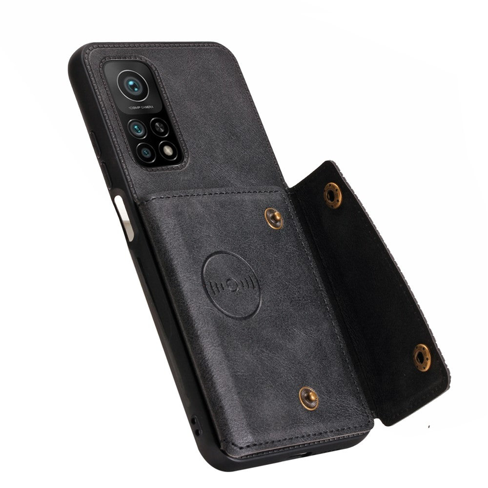 PU Leather Coated TPU Shell [Built-in Vehicle Magnetic Sheet] with Card Pocket for Xiaomi Mi 10T 5G/Mi 10T Pro 5G/Redmi K30S